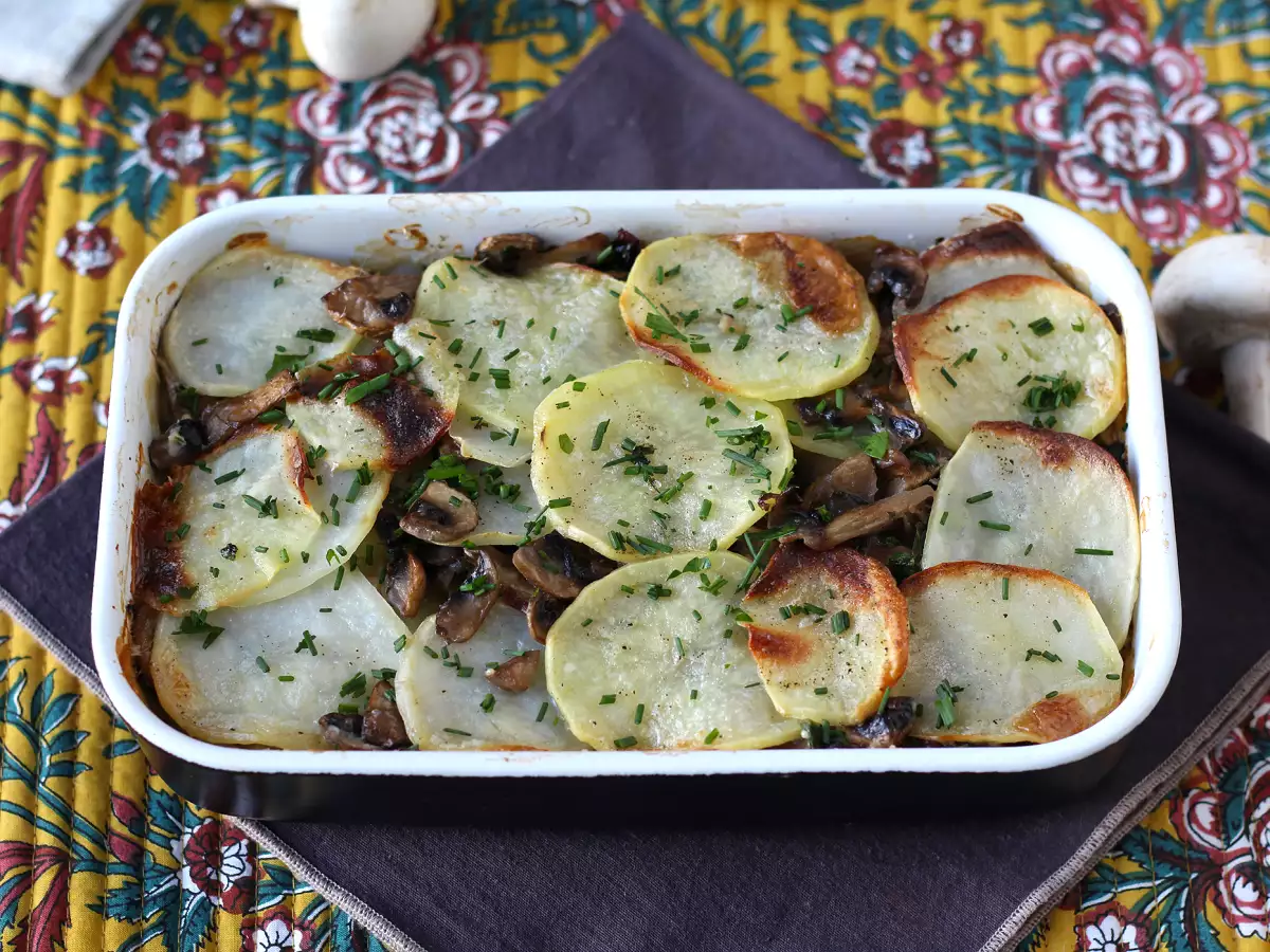 Kartoffelgratin mit Pilzen - foto 5