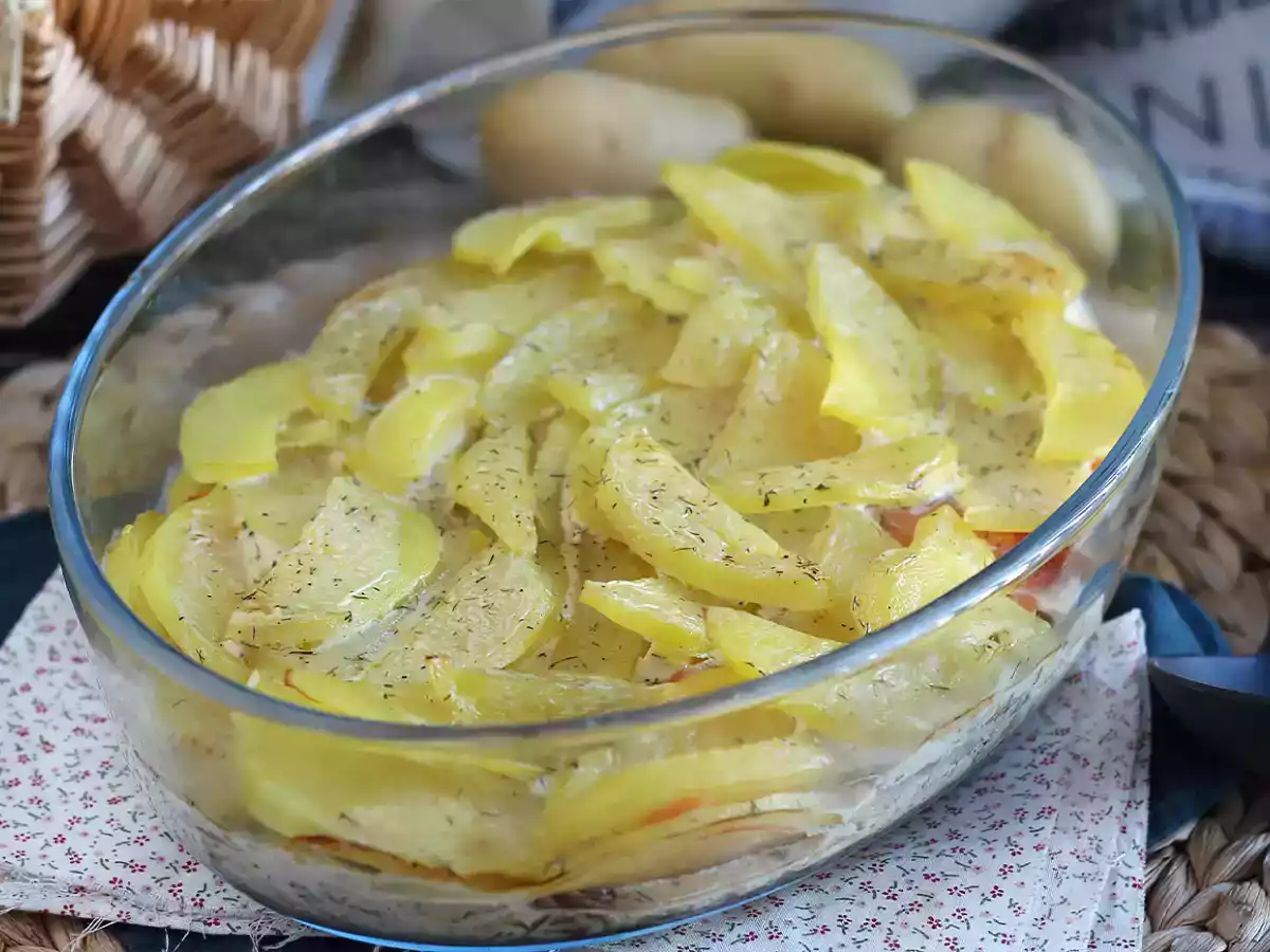 Kartoffelgratin mit Räucherlachs!
