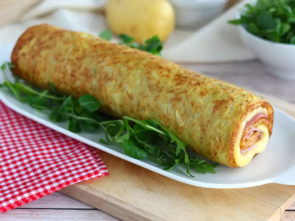 Kartoffelroulade mit Raclette de Savoie und Schinken - foto 2