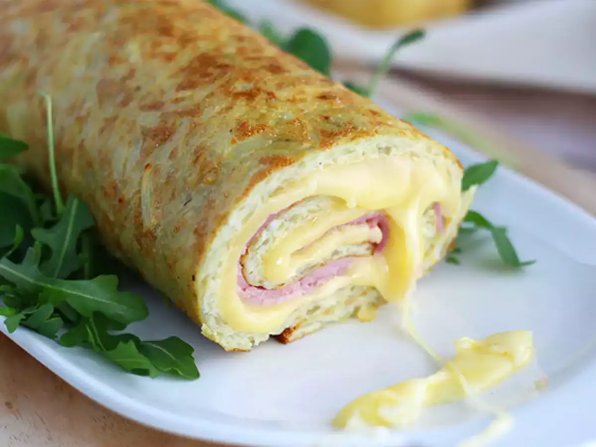 Kartoffelroulade mit Raclette de Savoie und Schinken - foto 3