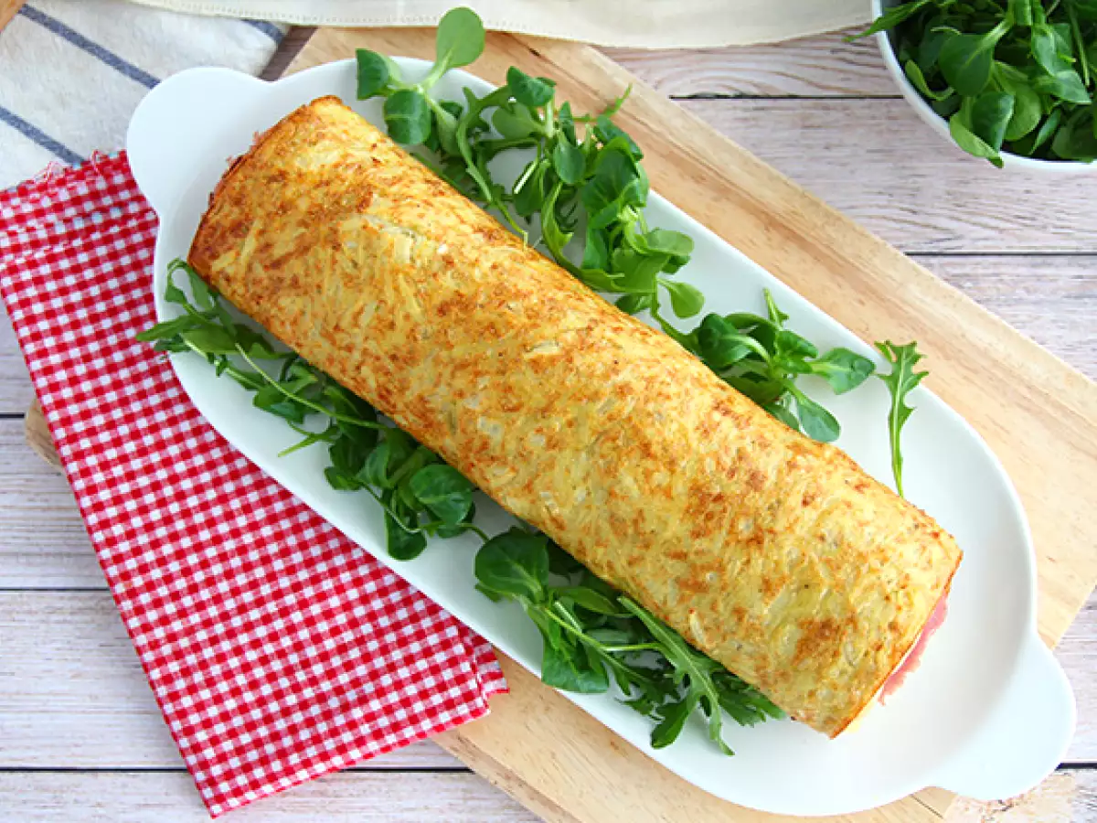 Kartoffelroulade mit Raclette de Savoie und Schinken - foto 4