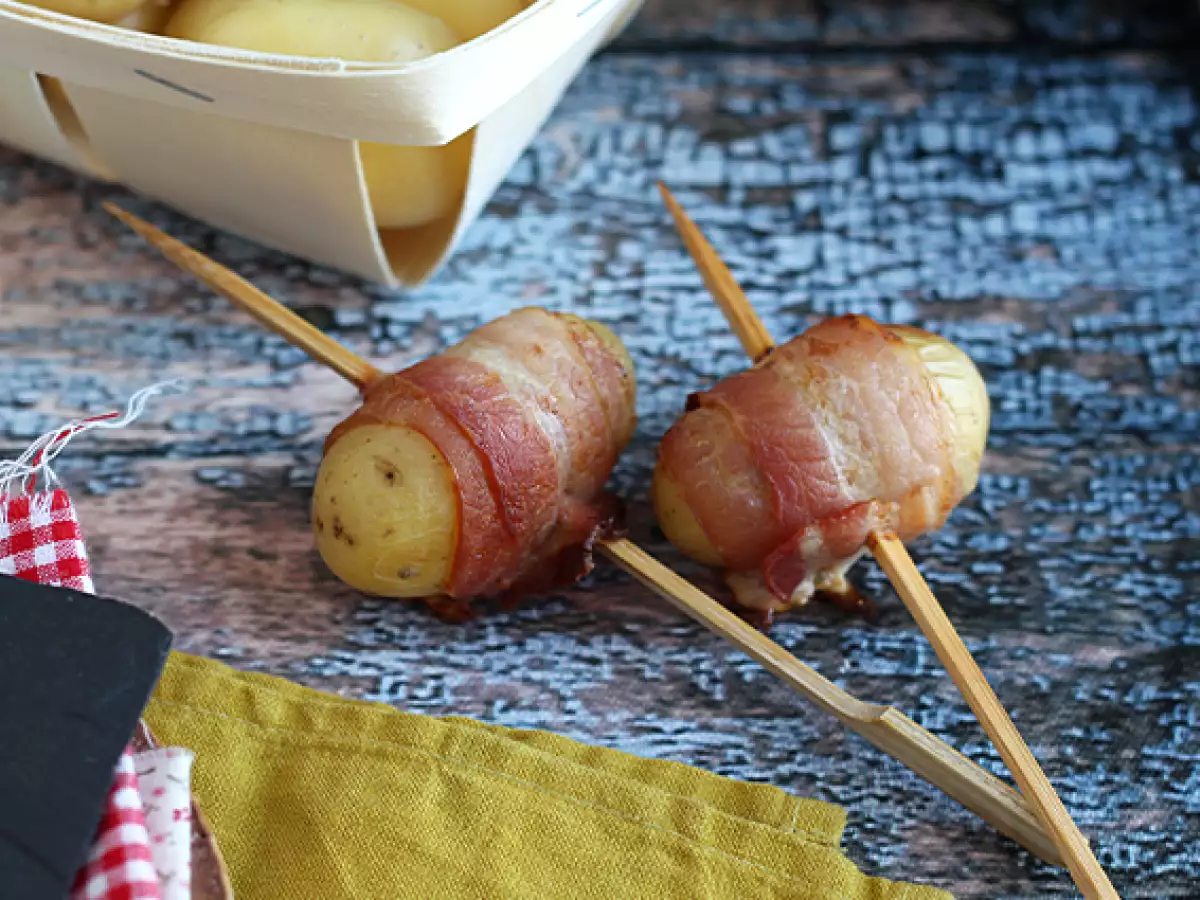 Kartoffelspieße mit geräuchertem Bauchspeck - foto 2
