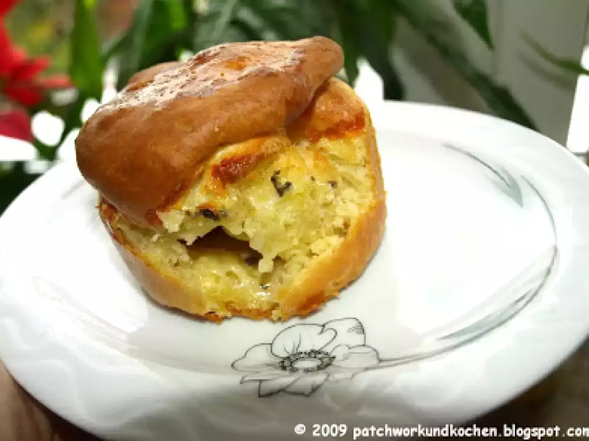 Käse Brioche à la fondue de Laguiole et de Roquefort