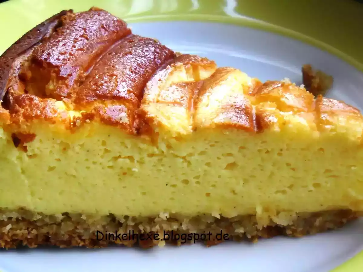 Käsekuchen mit Hafer-Knusperboden