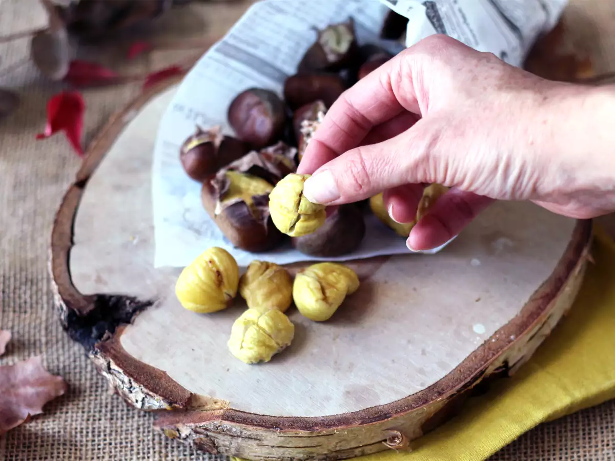 Kastanien in der Heißluftfritteuse geröstet - foto 2