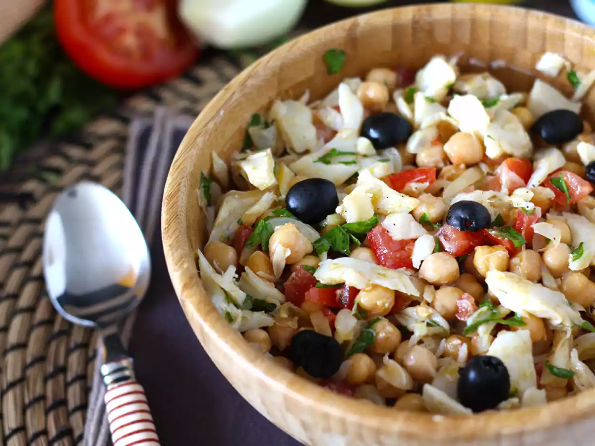 Kichererbsensalat mit Kabeljau - foto 2