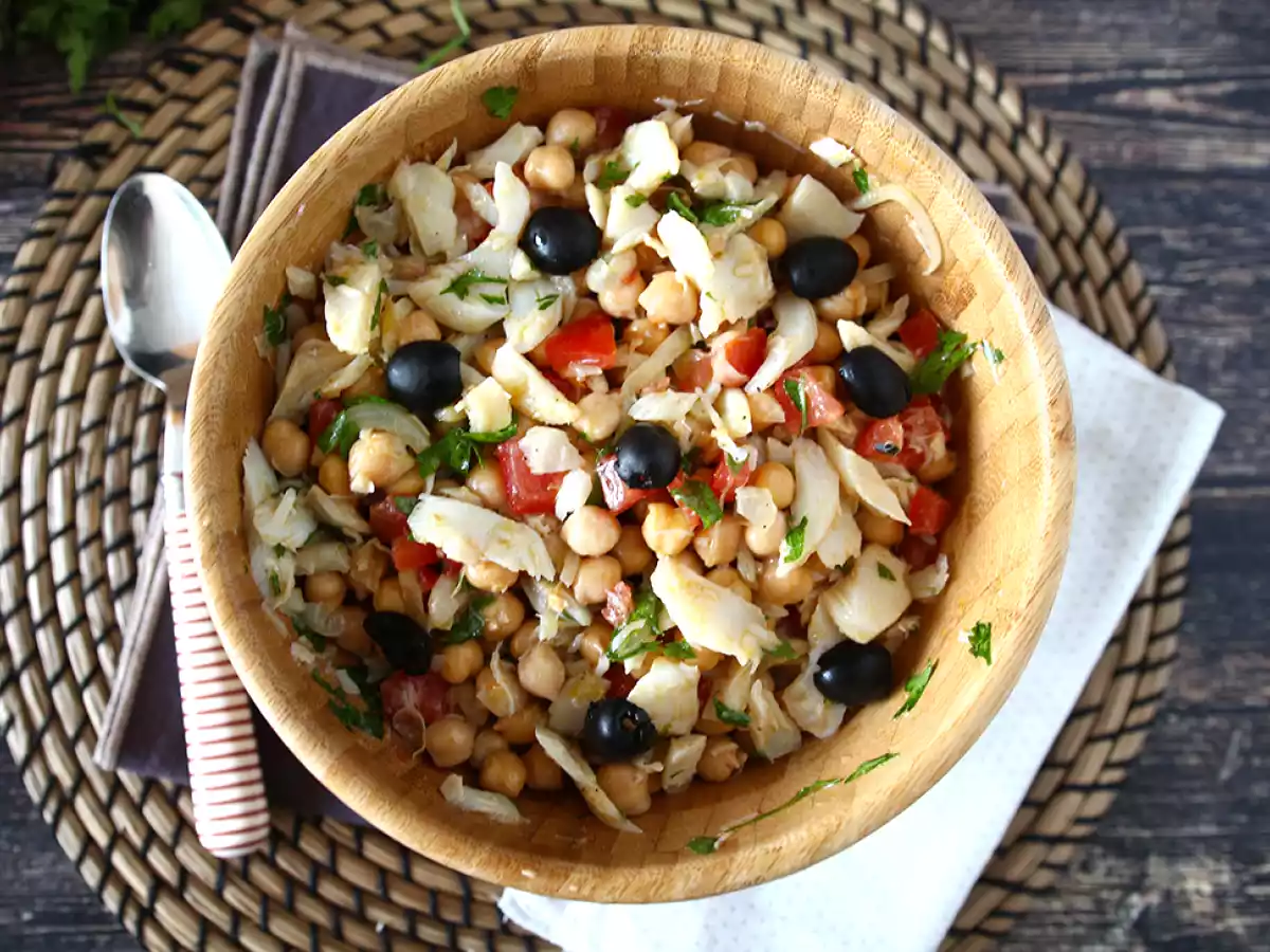 Kichererbsensalat mit Kabeljau - foto 4