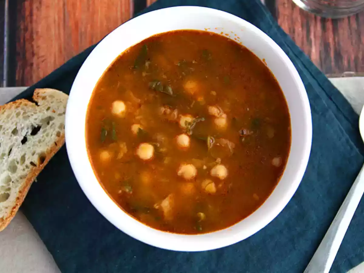 Kichererbsensuppe mit Spinat - foto 2