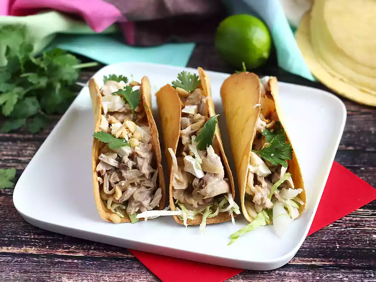 Knusprige Tacos mit Hühnchen in Satésauce - foto 4