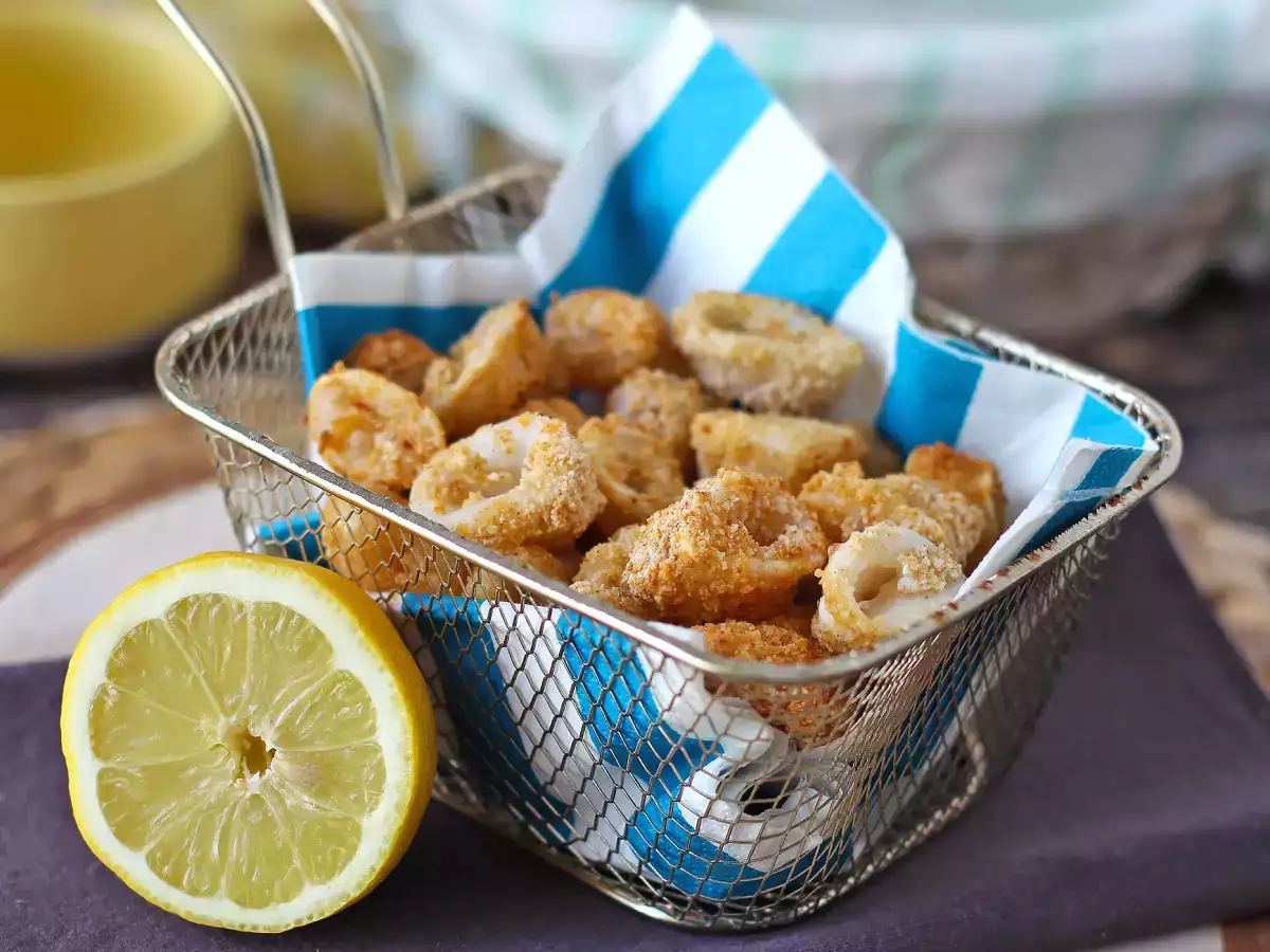 Knusprige und leichte Tintenfischringe aus der Heißluftfritteuse - foto 3