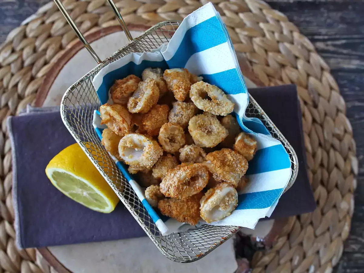 Knusprige und leichte Tintenfischringe aus der Heißluftfritteuse - foto 7