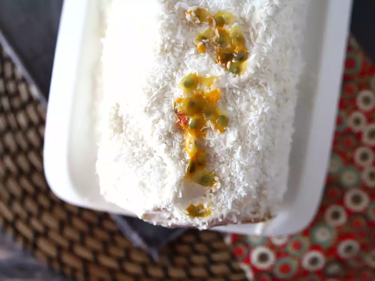 Kokos-Passionsfrucht-Rolle, perfekt als Weihnachtsstollen - foto 2