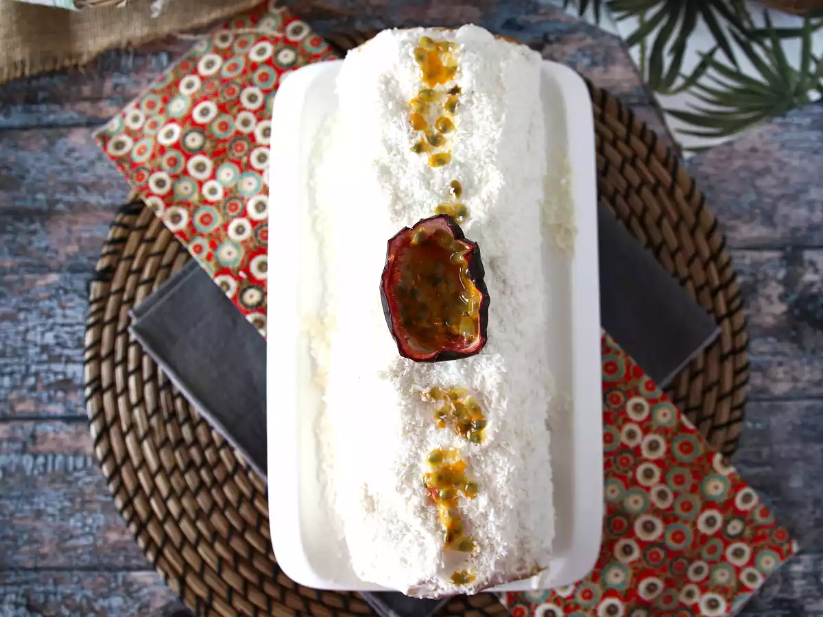 Kokos-Passionsfrucht-Rolle, perfekt als Weihnachtsstollen - foto 3