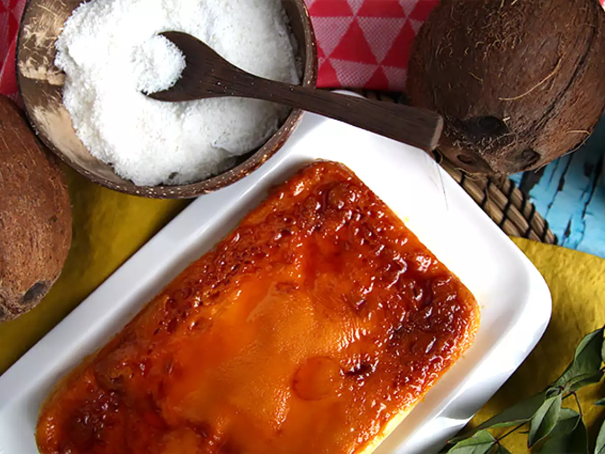 Kokosflan aus der Mikrowelle in 8 Minuten
