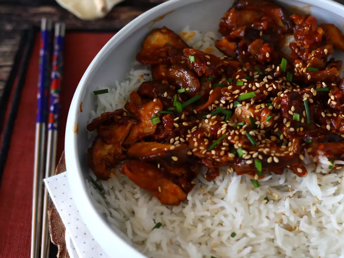 Koreanische Pilze – Shiitake-Pilze in Gochujang-Sauce - foto 3