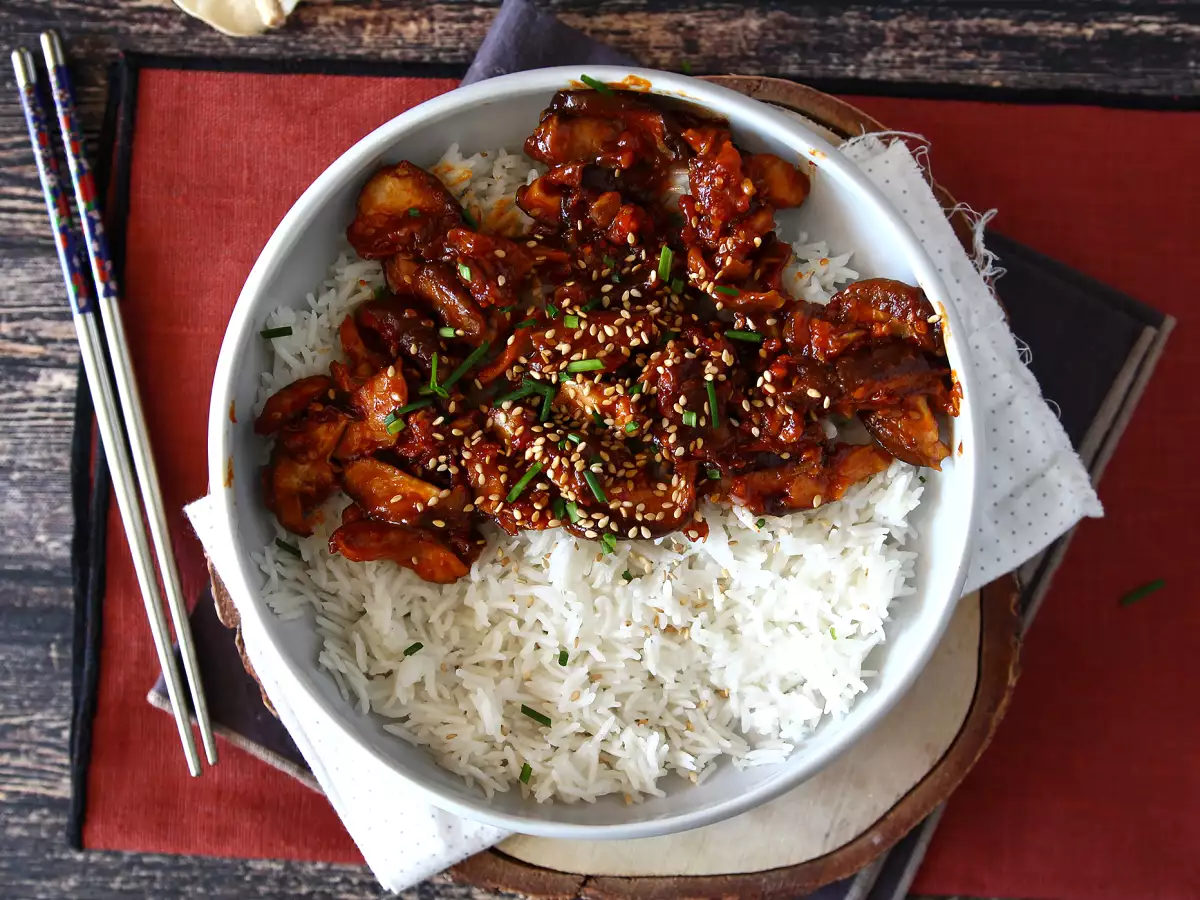 Koreanische Pilze – Shiitake-Pilze in Gochujang-Sauce - foto 4