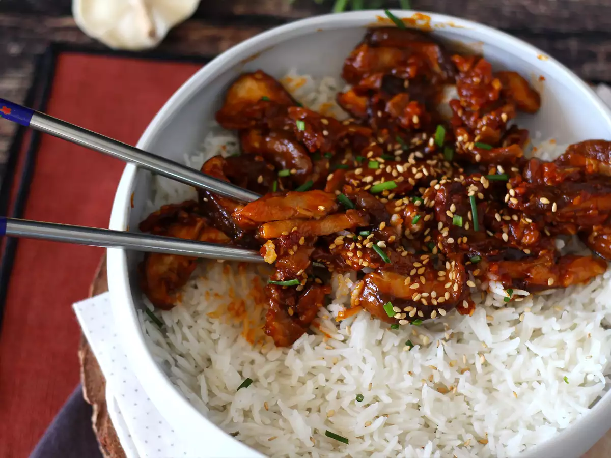 Koreanische Pilze – Shiitake-Pilze in Gochujang-Sauce - foto 5