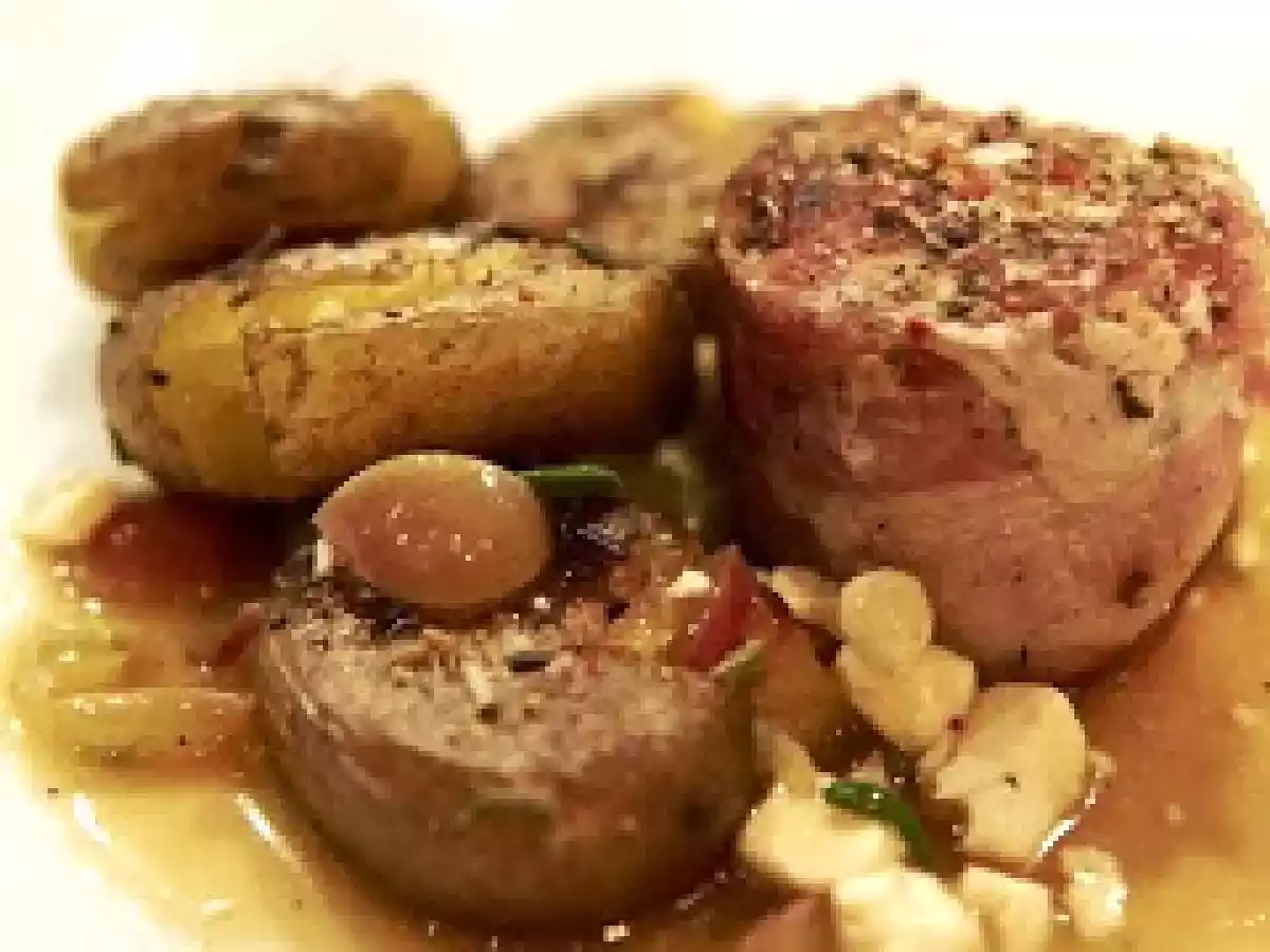 KÜCHENSCHLACHT, MITTWOCHS-MENÜ ein Hauptgericht