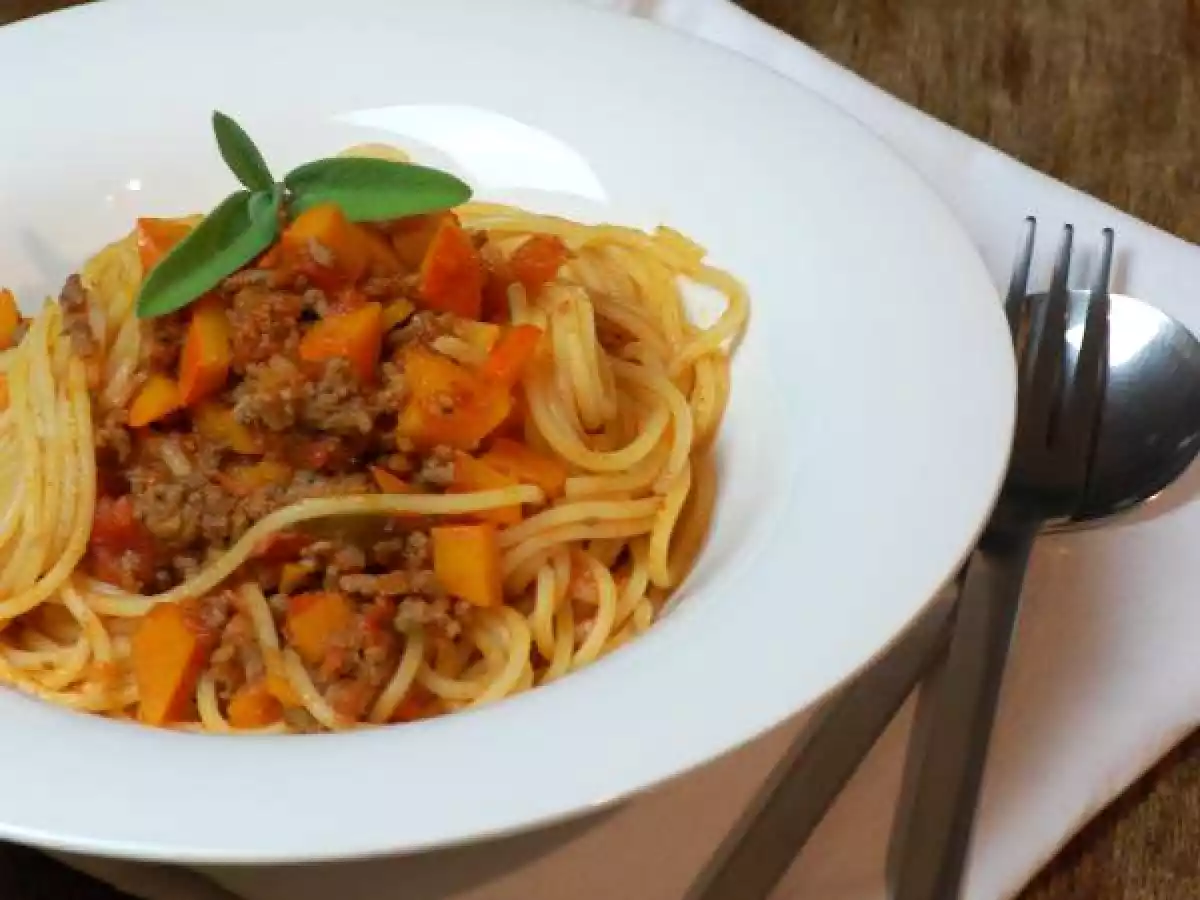 Kürbis-Bolognese