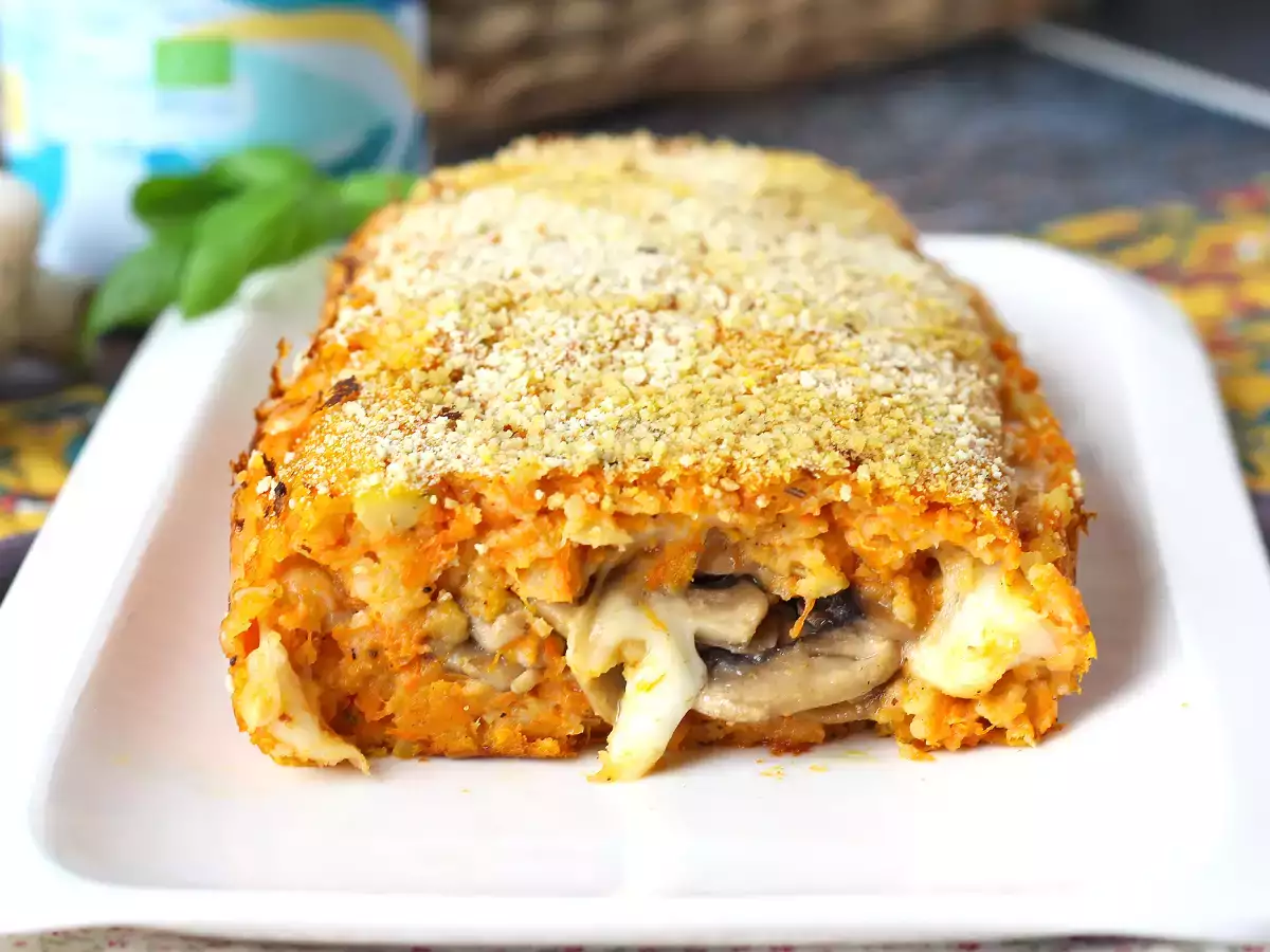 Kürbis-Hackbraten mit Champignons und Scamorza-Käse: leckeres und einfaches Rezept zum Überbacken - foto 3