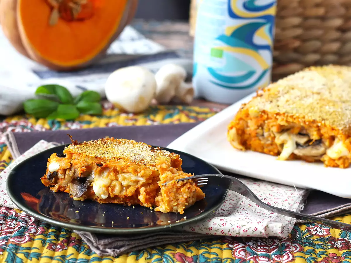 Kürbis-Hackbraten mit Champignons und Scamorza-Käse: leckeres und einfaches Rezept zum Überbacken - foto 5