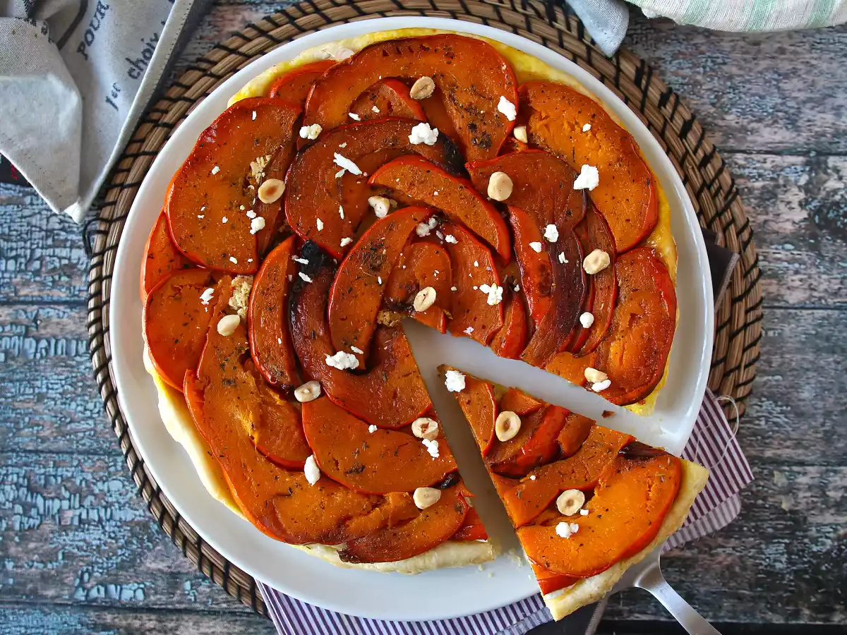 Kürbis-Tatin mit Ziegenkäse und Honig - foto 6