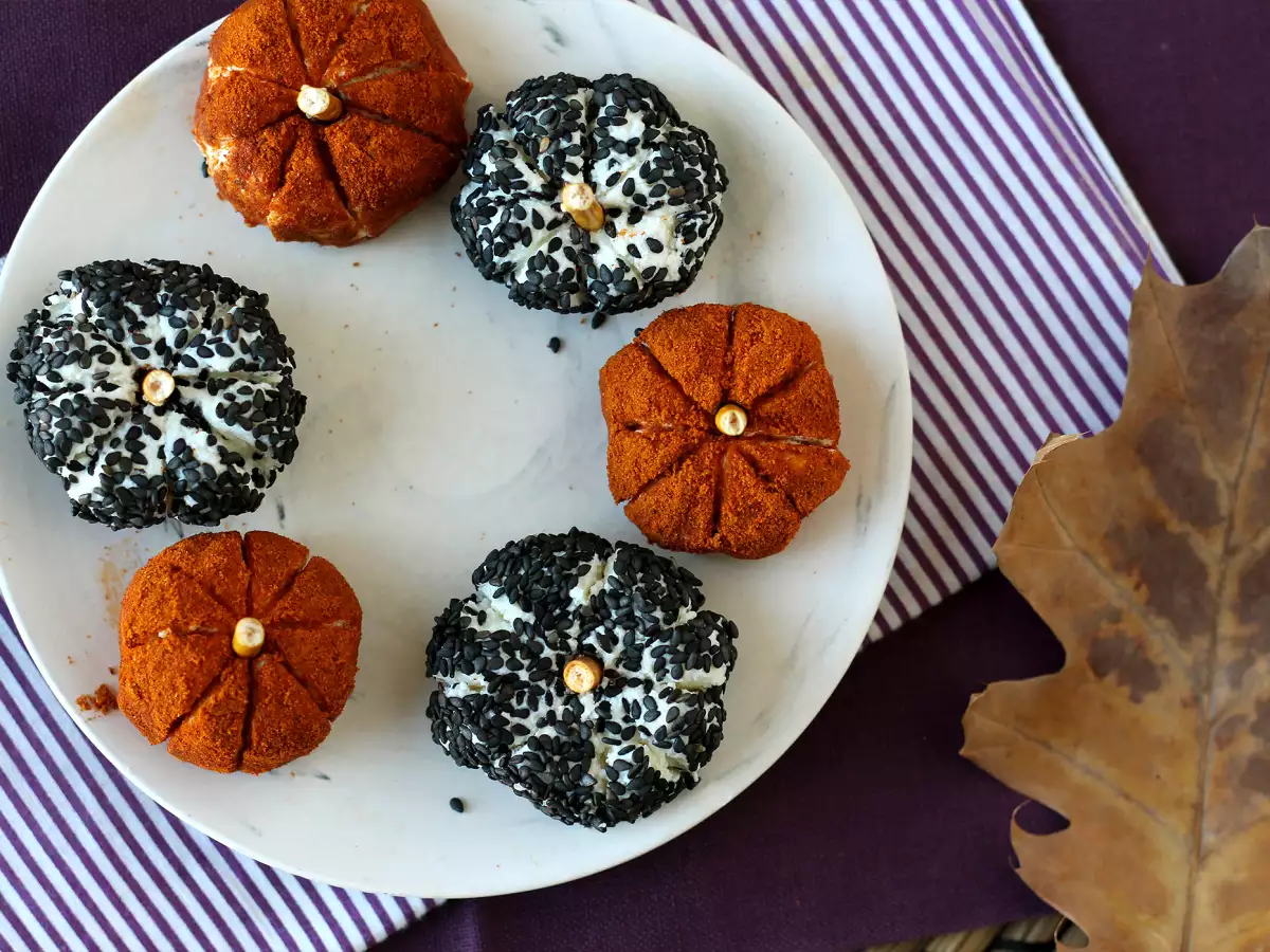 Kürbisförmiger Käseaufstrich für Halloween - foto 7
