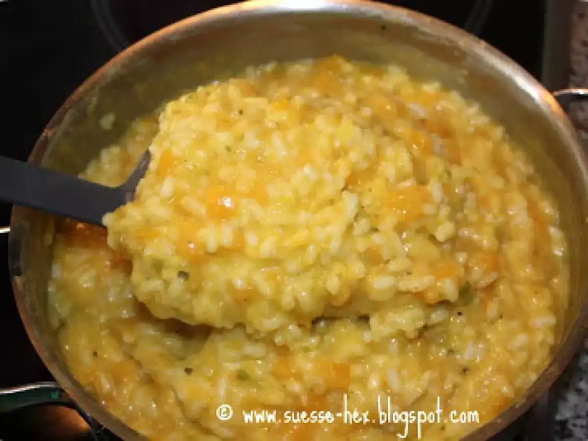 Kürbisrisotto mit Ziegenkäse