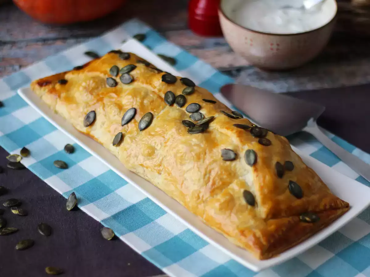 Kürbisstrudel mit Feta : einfaches Rezept mit Hokkaido - foto 2