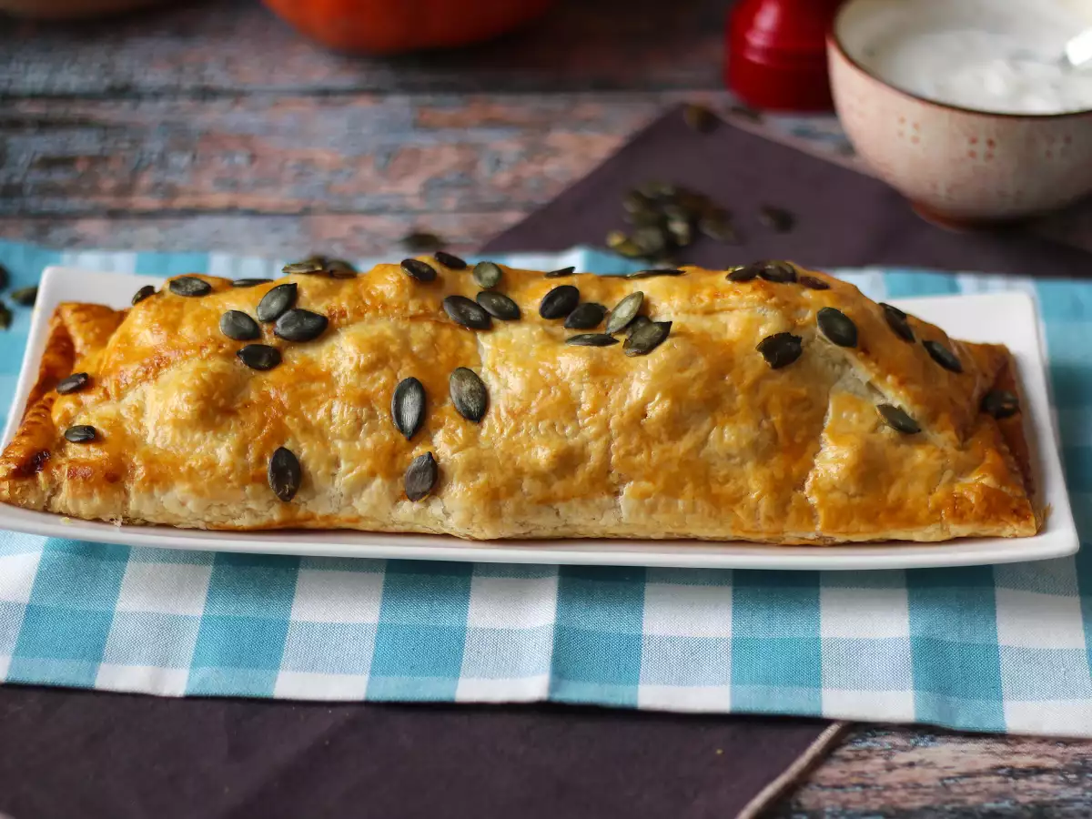 Kürbisstrudel mit Feta : einfaches Rezept mit Hokkaido - foto 3
