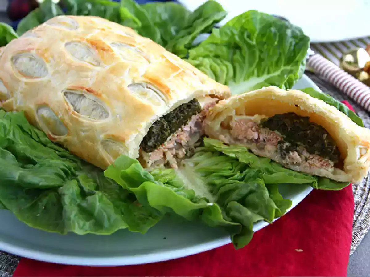 Lachs in Spinatkruste mit Mozzarella-Käse - foto 4