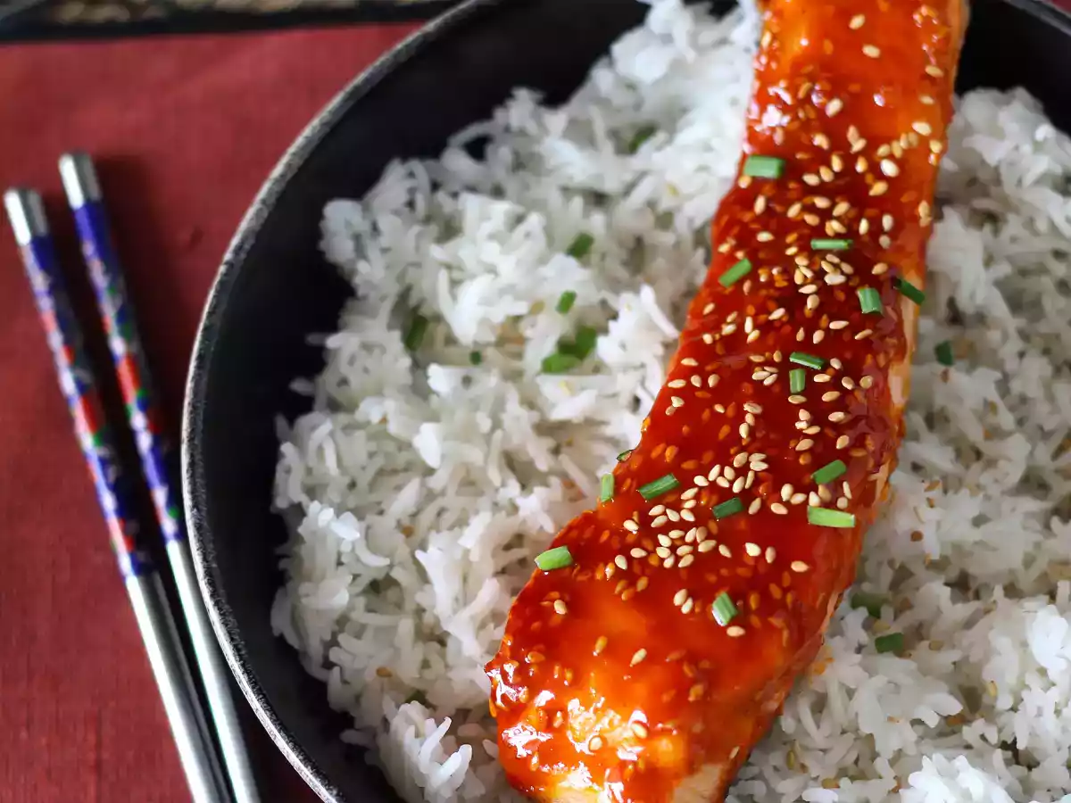 Lachs nach koreanischer Art mit Gochujang-Sauce, fertig in 8 Minuten - foto 5