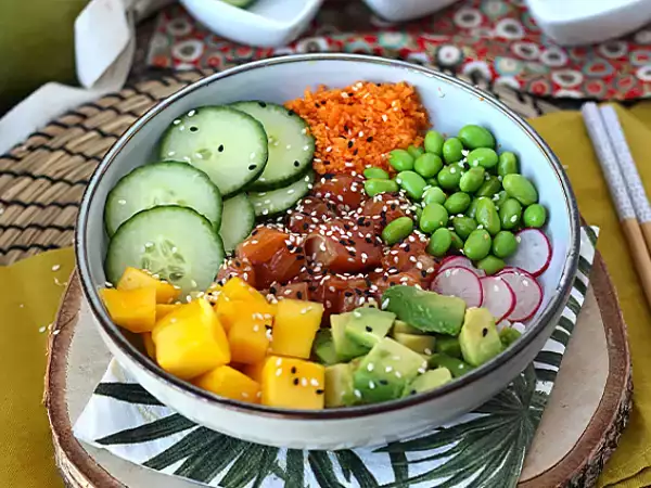 Rezept Lachs-poke-bowl