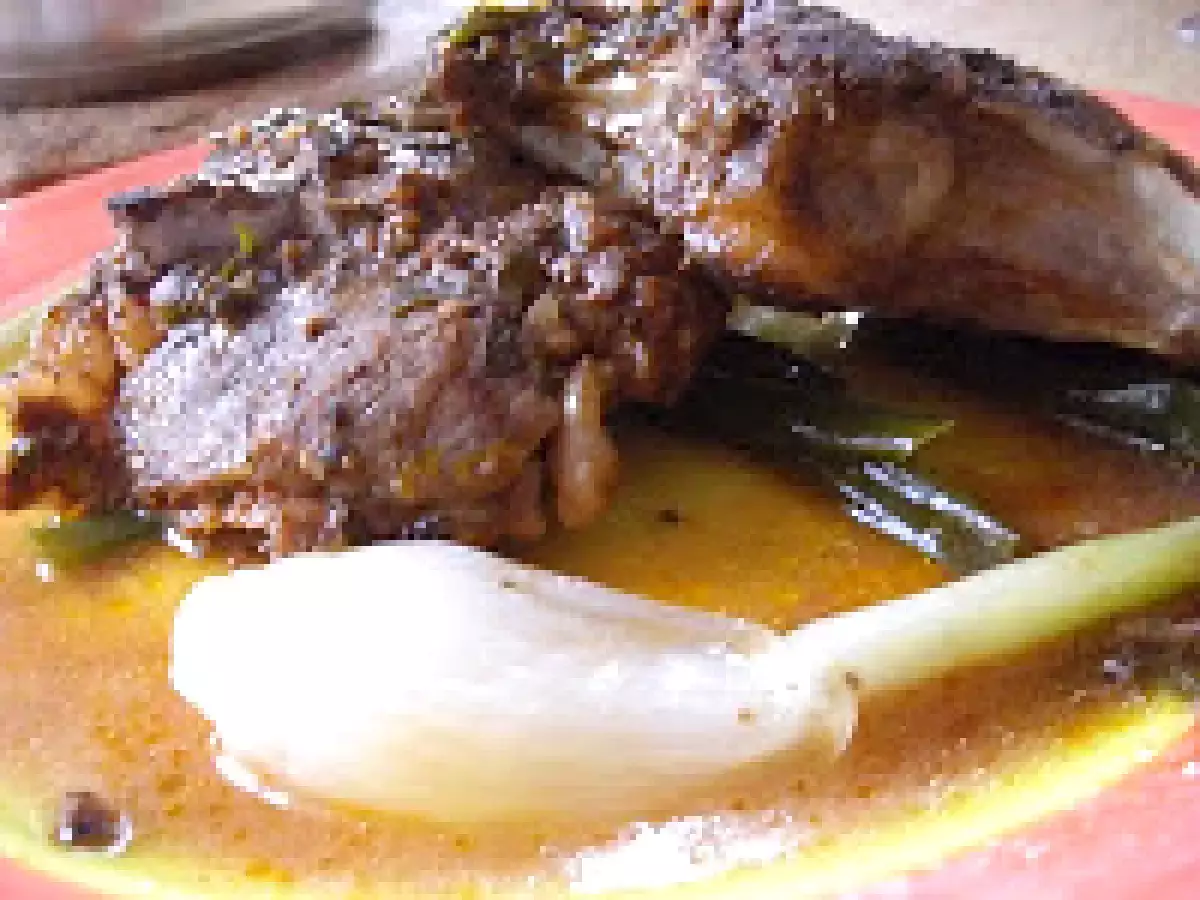 Lamm auf Wein-Zwieberln