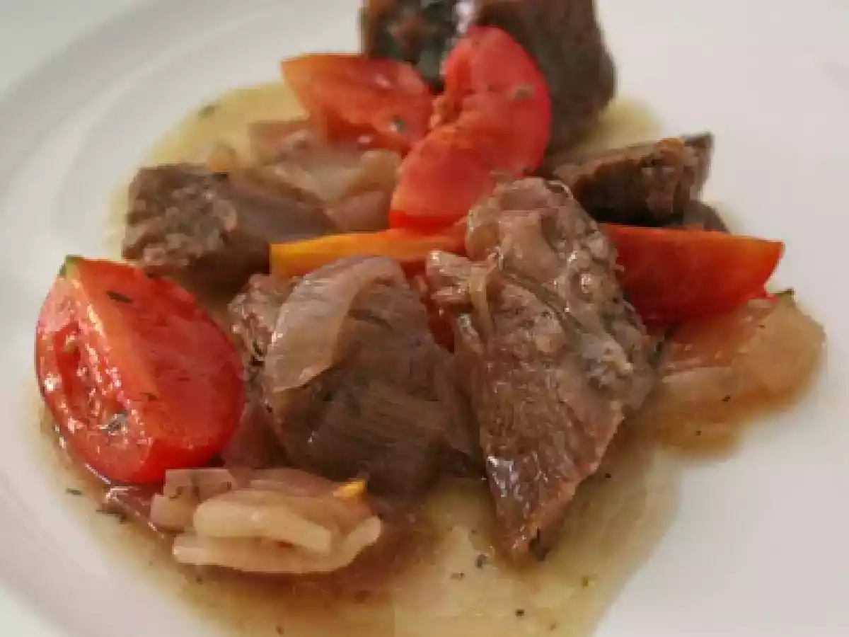 Lamm-Haxerl in Weißwein