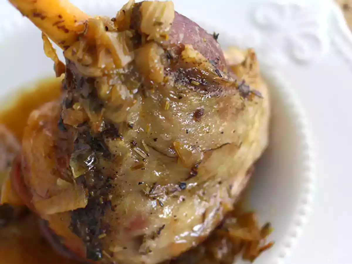 Lammhaxen-Confit mit Honig und Thymian - foto 2