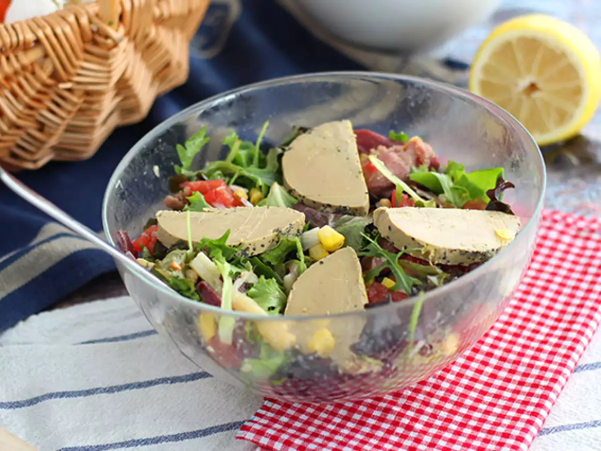 Landaiser Salat mit Foie gras (Périgord-Salat) - foto 4
