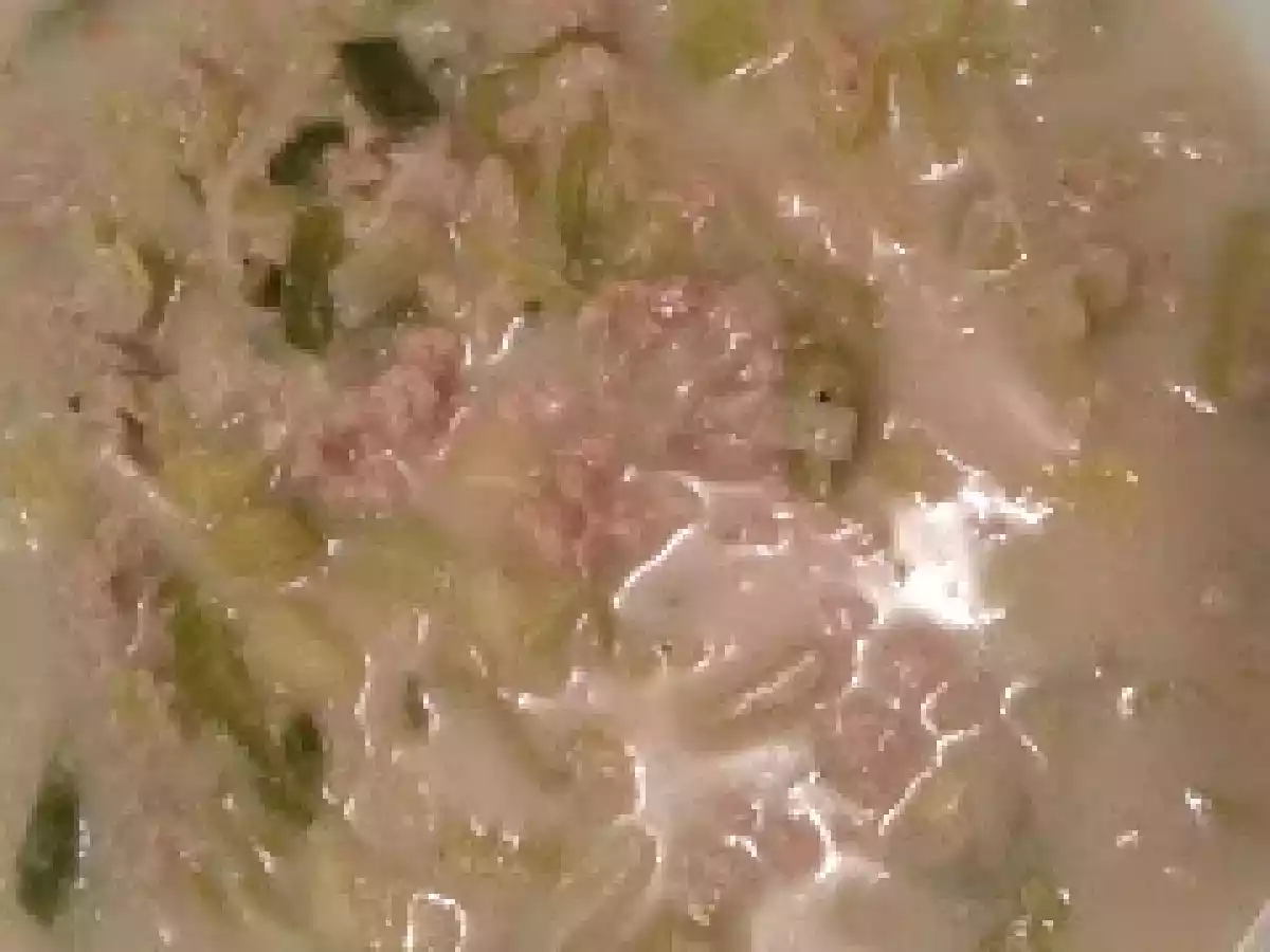 Lauch- Käse - Hack -Suppe