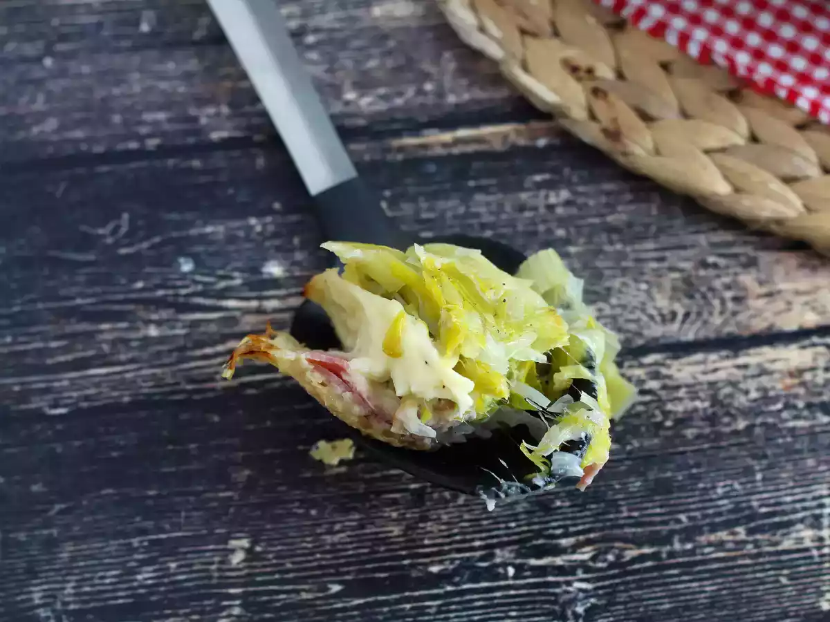 Lauchgratin mit Schinken und Käse - foto 4