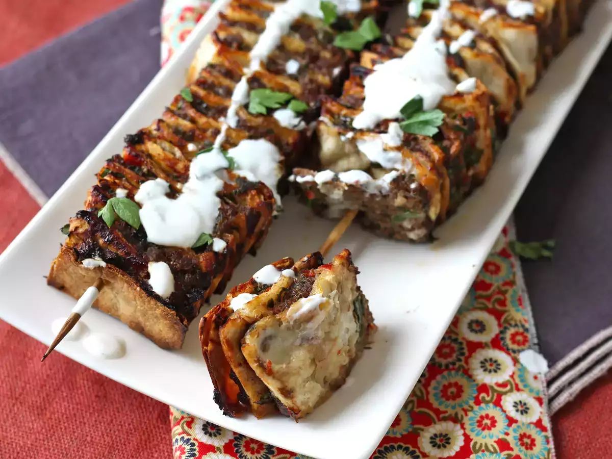 Lavash Kebab mit Tortillas, den berühmten einfachen Spießen aus dem Ofen! - foto 6