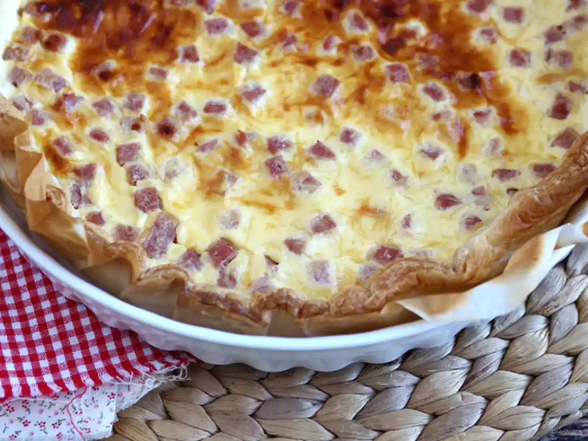Leichte Quiche mit Schinken, Käse und Joghurt! - foto 4