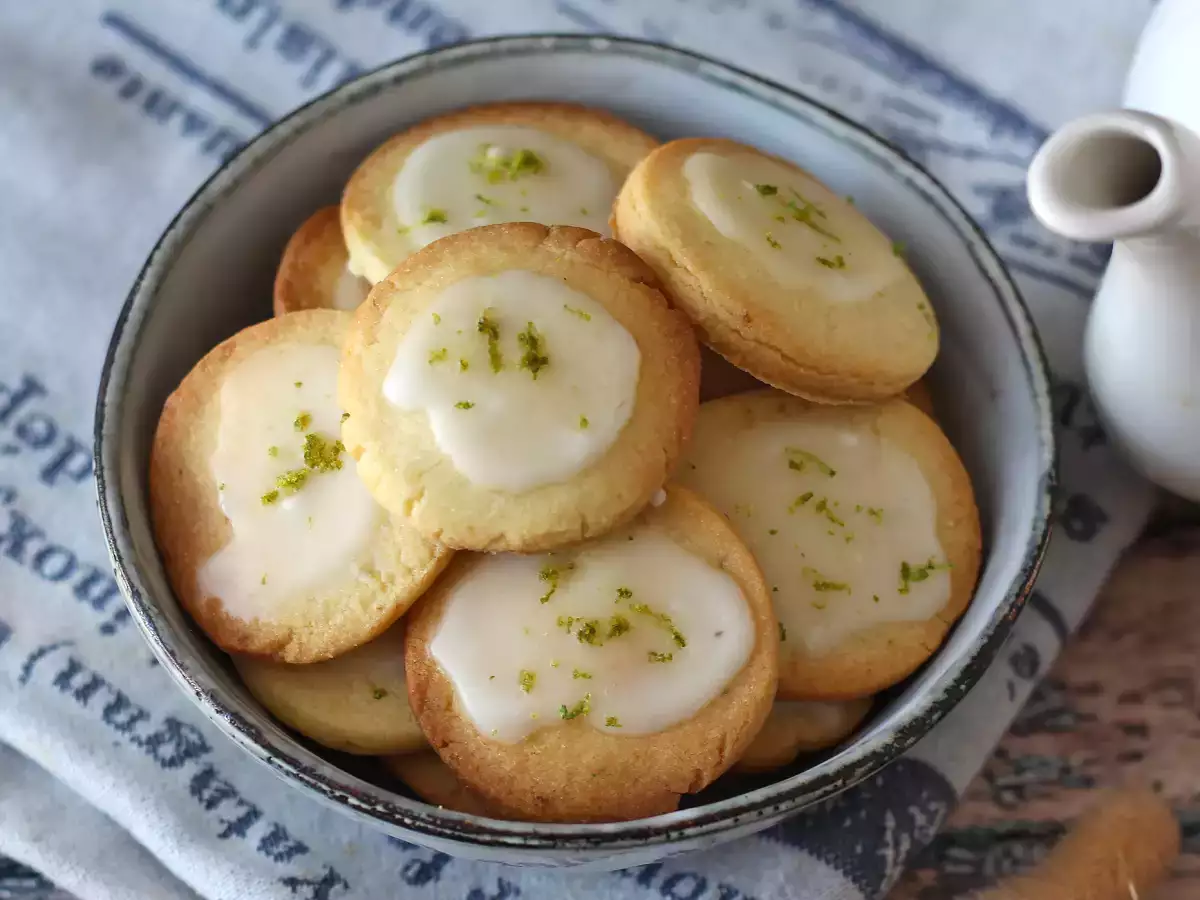 Limettenkekse mit Zuckerguss : einfaches und knuspriges Rezept - foto 4