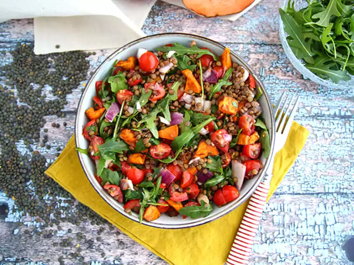 Linsen-Süßkartoffel-Salat - foto 2