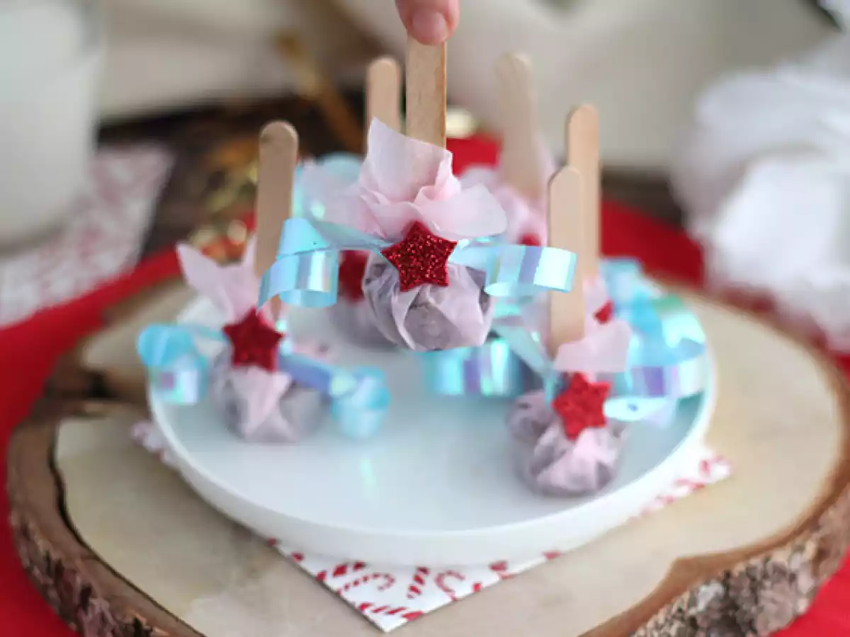 Lollis für heiße Schokolade: dunkle Schokolade + geröstete Haselnüsse - foto 2