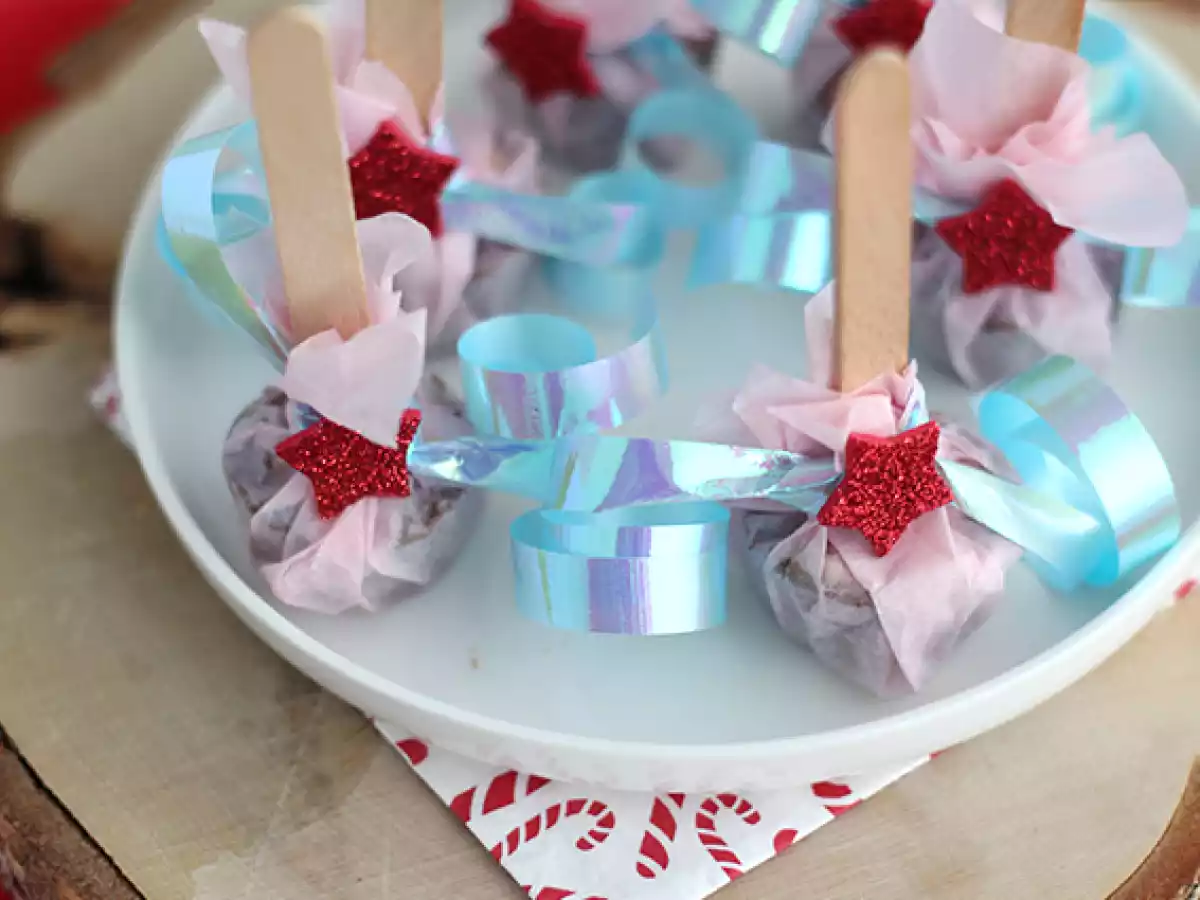 Lollis für heiße Schokolade: dunkle Schokolade + geröstete Haselnüsse - foto 4