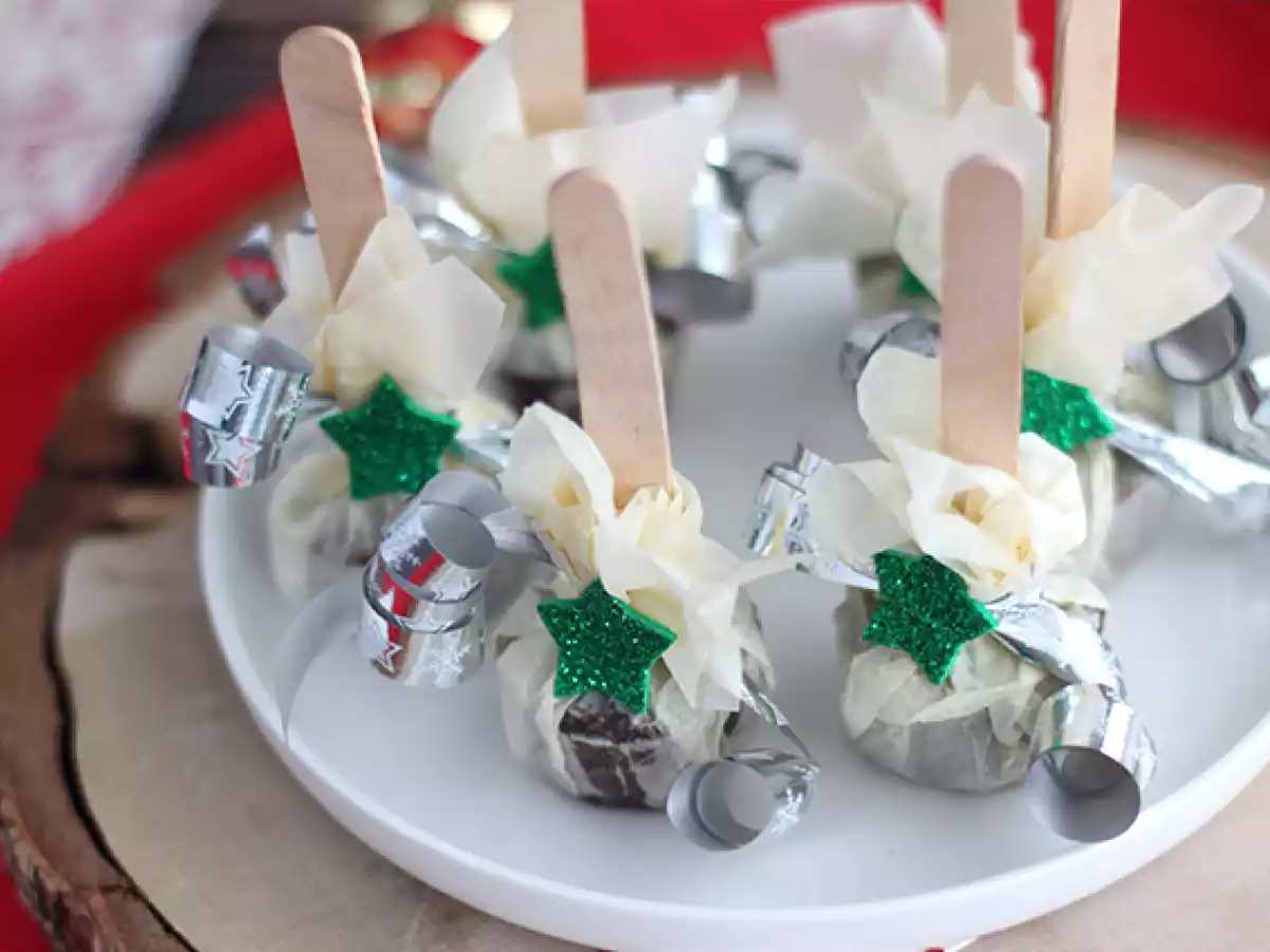 Lollis für heiße Schokolade: dunkle Schokolade + Karamellbonbons - foto 4