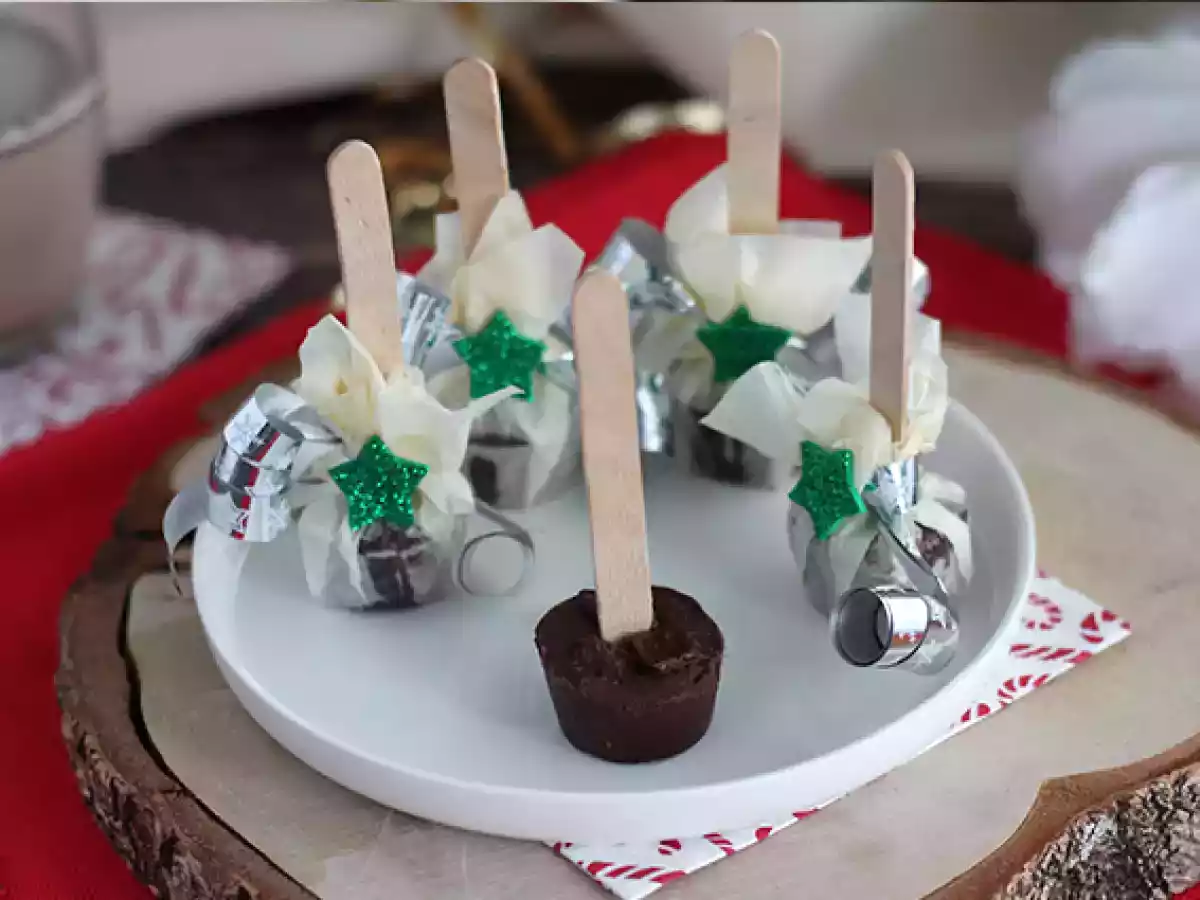 Lollis für heiße Schokolade: dunkle Schokolade + Karamellbonbons - foto 5