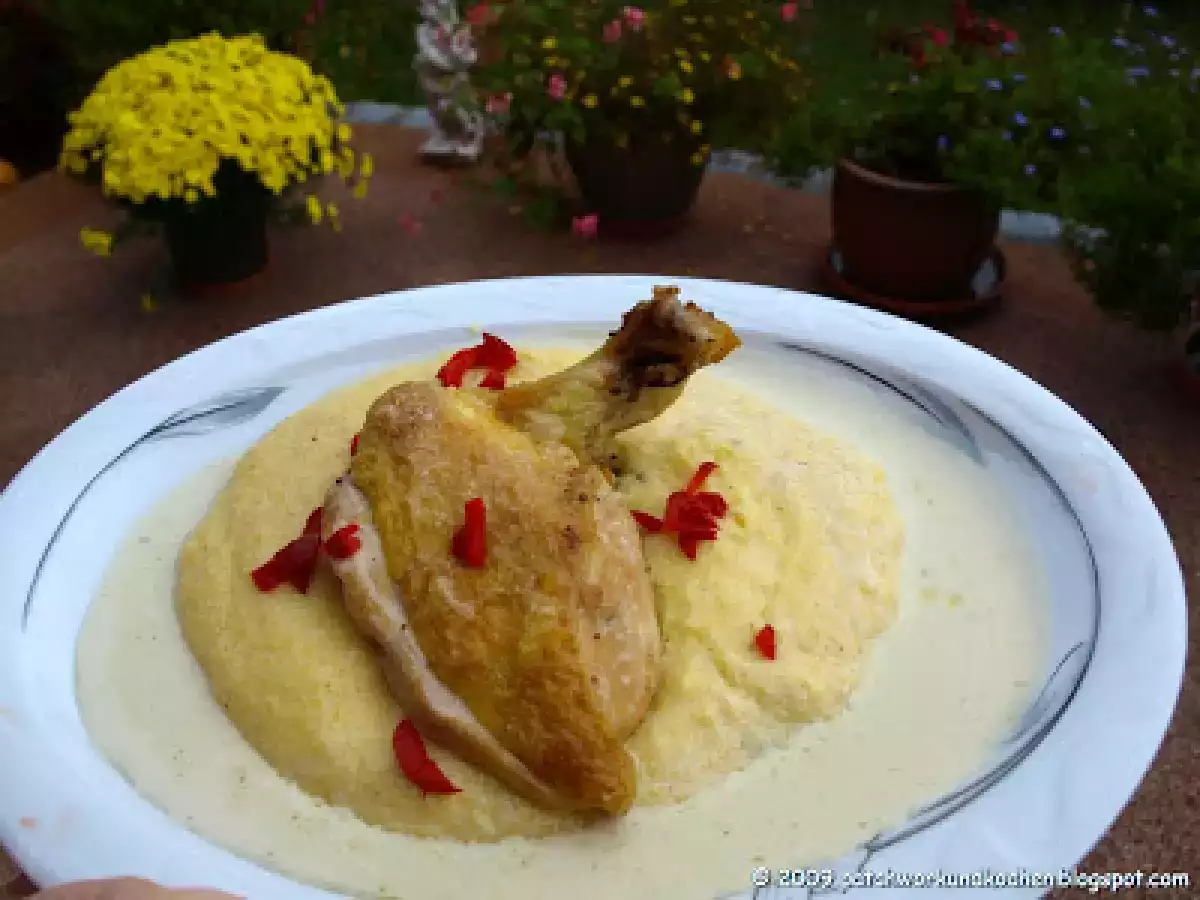 Maishähnchenbrust mit Cremepolenta