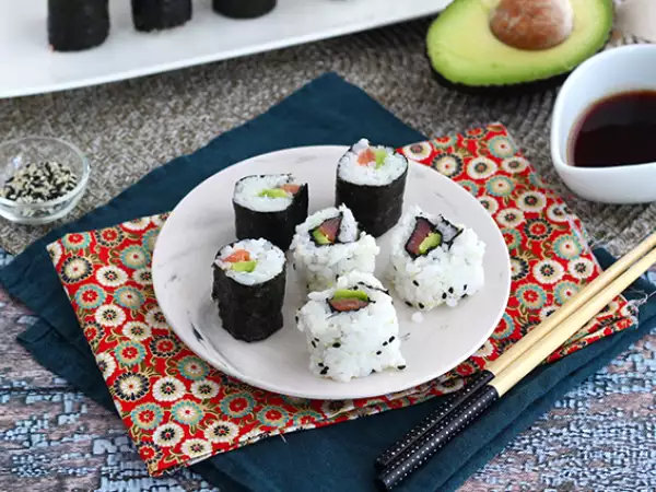 Rezept Maki mit räucherlachs und avocado