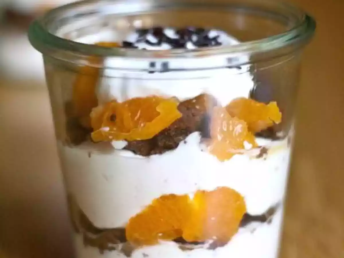 Mandarinenquark mit Cookies